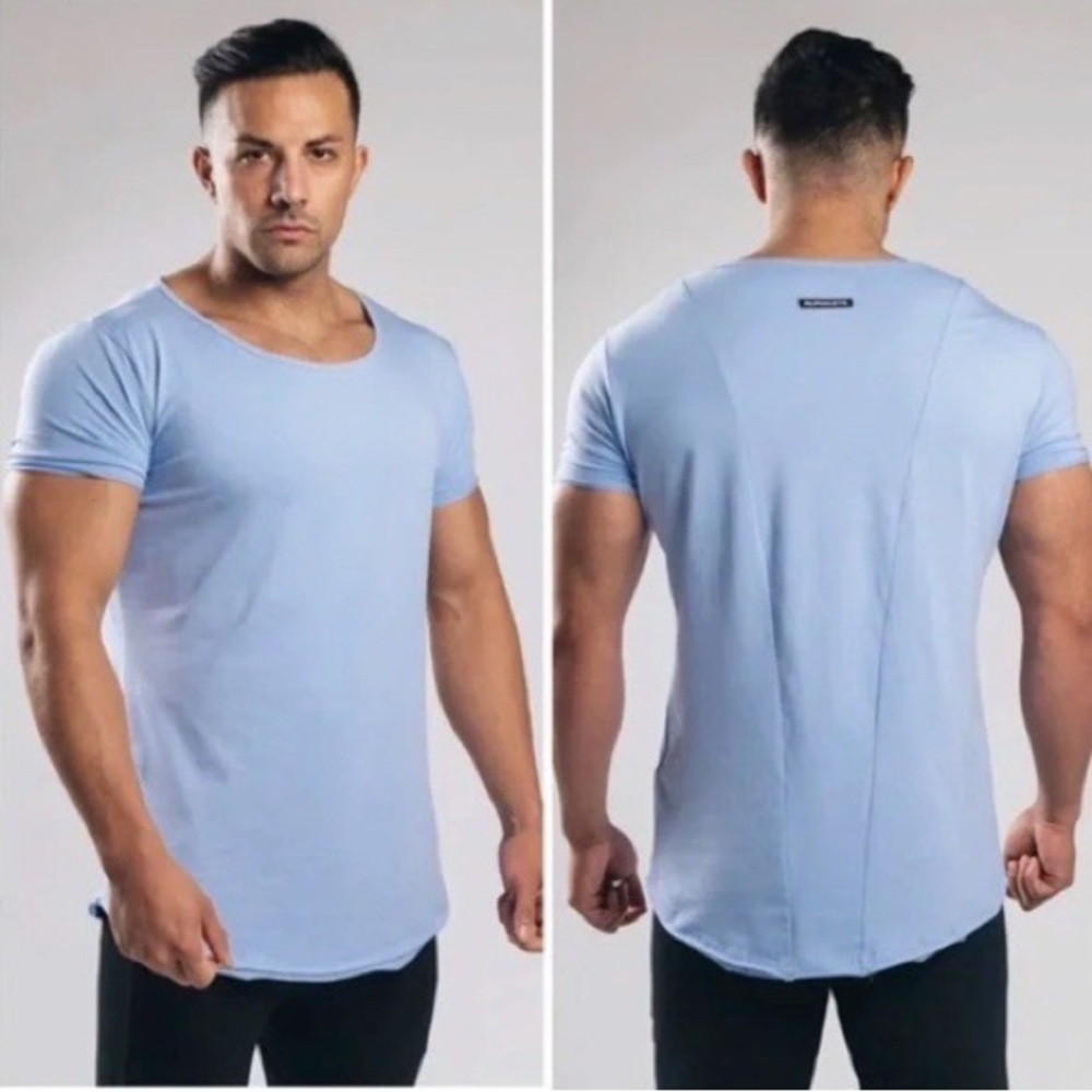 Alphalete Ice Blue Essential Lifestyle Scoop Neck Short Sleeve Tshirt